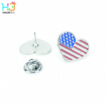 Heart shaped American Badge